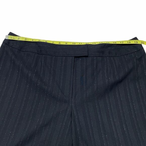 Peter Nygard Black Pinstripe Wide Leg Trousers 16 - Picture 2 of 9
